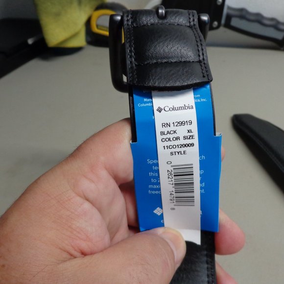 New Columbia Tigard black active stretch belt mens size 42-44 - Picture 6 of 6